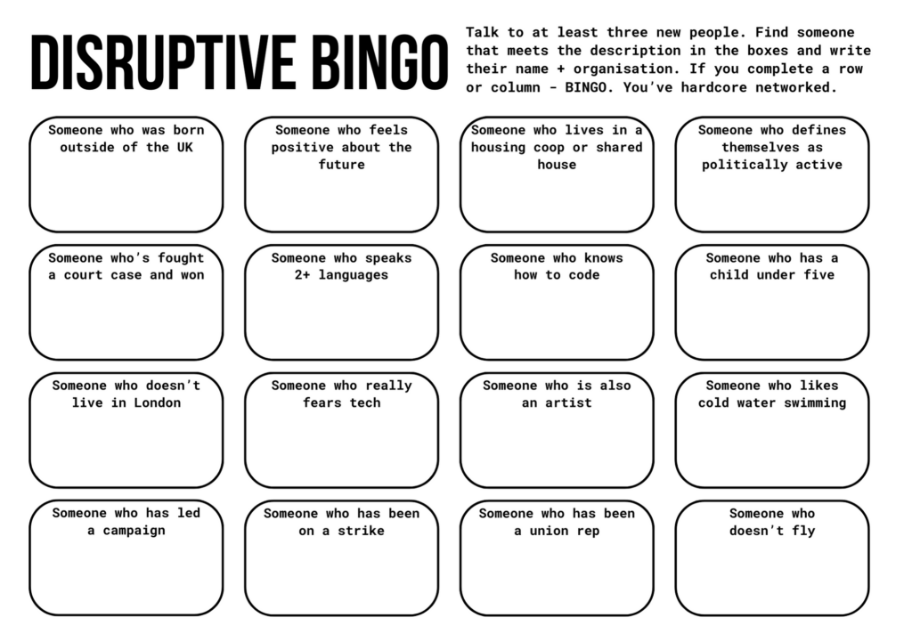 Disruptive Bingo Activity